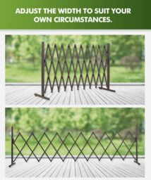 Unbranded Security Gate Pet Baby Metal Barrier Garden Indoor Outdoor Expandable - thumbnail 6