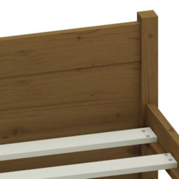 Berkfield Bed Frame Honey Brown Solid Wood 75X190 Cm Small Single - thumbnail 7