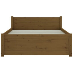 Berkfield Bed Frame Honey Brown Solid Wood 75X190 Cm Small Single - thumbnail 5