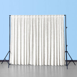 Neel Blue 3X3M Crushed Velvet Backdrop, Photography Background Blackout Curtain - Ivory - thumbnail 1