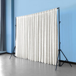 Neel Blue 3X3M Crushed Velvet Backdrop, Photography Background Blackout Curtain - Ivory - thumbnail 8