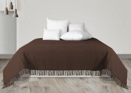Ehc Waffle Cotton Woven King Size Sofa Throw 3 Seater Sofa/ Chair/ Double Bed, 228 X 254 Cm, Chocolate - thumbnail 4
