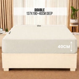 Aspire Homeware Cream Fitted Sheet 40 Cm Extra Deep Pocket Hypoallergenic Bed Sheet Microfiber (L)190Cm X (W)137Cm, Double - thumbnail 7