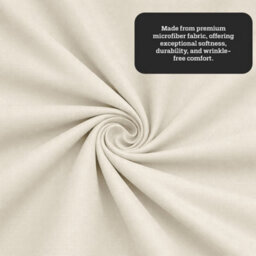Aspire Homeware Cream Fitted Sheet 40 Cm Extra Deep Pocket Hypoallergenic Bed Sheet Microfiber (L)190Cm X (W)137Cm, Double - thumbnail 4