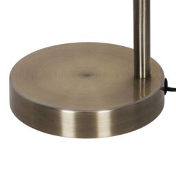 GoodHome Hetange Retro Satin Antique Brass Table Lamp - thumbnail 6