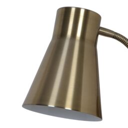GoodHome Hetange Retro Satin Antique Brass Table Lamp - thumbnail 5