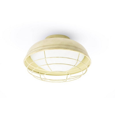 Luminosa Lighting Luminosa Helmet 2 Light Outdoor Ceiling Light Cream Ip44, E27 - image 1