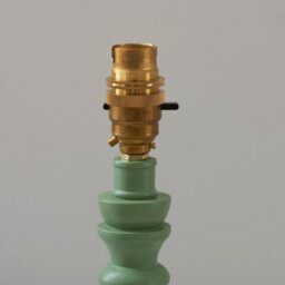 Loops Set Of 2 Elegant Wooden Table Lamp Bases In Satin Cotswold Green With Brass Accents - thumbnail 3