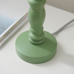 Loops Set Of 2 Elegant Wooden Table Lamp Bases In Satin Cotswold Green With Brass Accents - thumbnail 5