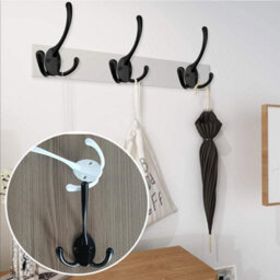 Vintage Wall Hooks, 8 Heavy Duty Metal Double Hooks For Hanging Clothes, Jackets, Bathrobes, Towels, Hats, Keys, Bronze - thumbnail 4