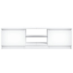 Berkfield Modern Tv Cabinet With Led Lights White 120X30X35.5 Cm - thumbnail 9