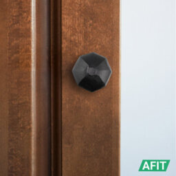 Afit Black Iron Door Knobs - 4 Pairs Of Cast Iron Antique Octagonal Mortice Knobs - thumbnail 6