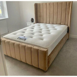 Stratus Interiors Oulton Wing Back Panelled Bed Frame - Add Professional Assembly & Delivery- Small Double - Gas Lift Ottoman Storage Type - thumbnail 3
