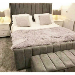 Stratus Interiors Oulton Wing Back Panelled Bed Frame - Add Professional Assembly & Delivery- Small Double - Gas Lift Ottoman Storage Type - thumbnail 5
