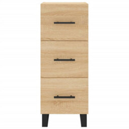 Berkfield Highboard Sonoma Oak 34.5X34X180 Cm Engineered Wood - thumbnail 6