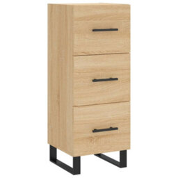 Berkfield Highboard Sonoma Oak 34.5X34X180 Cm Engineered Wood - thumbnail 5