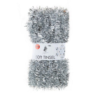 Christmas Tinsel Decorations For Christmas Tree (Silver) - image 1