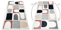 RugsX Carpet Fusion 0213 White Dark Pink - Geometric, Modern, Abstract 80X150 Cm - thumbnail 3