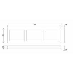 Rinse bathrooms Rinse Single Ended 1700X700mm Bath + Matte Grey Traditional Bath Mdf Front Panel + End Panel + Chrome Round Bath Screen - thumbnail 5