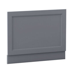 Rinse bathrooms Rinse Single Ended 1700X700mm Bath + Matte Grey Traditional Bath Mdf Front Panel + End Panel + Chrome Round Bath Screen - thumbnail 6