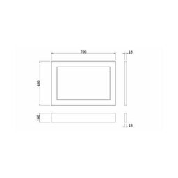 Rinse bathrooms Rinse Single Ended 1700X700mm Bath + Matte Grey Traditional Bath Mdf Front Panel + End Panel + Chrome Round Bath Screen - thumbnail 7