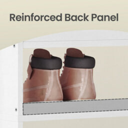 Ledrem 7-Tier Vertical Shoe Rack, Narrow Storage Organiser With Hooks, Slim Corner Shoe Tower For Entryway, Bedroom, Cloud White - thumbnail 8