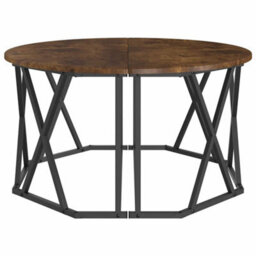 Berkfield Coffee Table - Smoked Oak, 80X80X42 Cm, Made From Engineered Wood - thumbnail 6