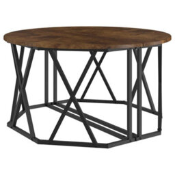 Berkfield Coffee Table - Smoked Oak, 80X80X42 Cm, Made From Engineered Wood - thumbnail 5