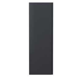 Hudson Reed Urban Soft Black Wall Hung 1 Door Tall Cabinet With Silent Close, 1200 X 400 X 255