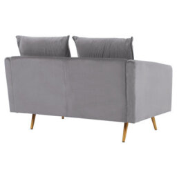 Beliani Sofa 2 Seater Maura Velvet Grey - thumbnail 6