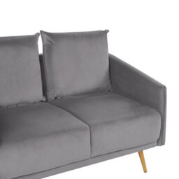 Beliani Sofa 2 Seater Maura Velvet Grey - thumbnail 7