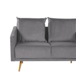 Beliani Sofa 2 Seater Maura Velvet Grey - thumbnail 8