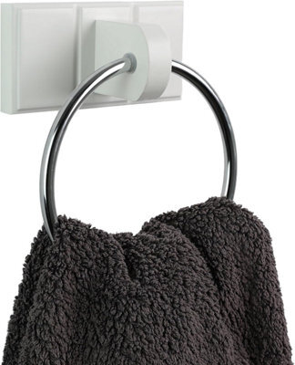 Divchi Towel Holder Black Chrome Plated Towel Rail Bath Towel Ring Wall Mounted For Kitchen Bathrooms Hand Towel Ring Accessories - image 1