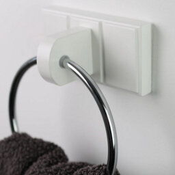 Divchi Towel Holder Black Chrome Plated Towel Rail Bath Towel Ring Wall Mounted For Kitchen Bathrooms Hand Towel Ring Accessories - thumbnail 6