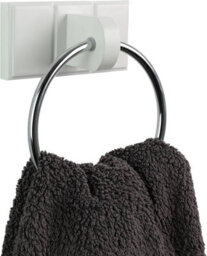Divchi Towel Holder Black Chrome Plated Towel Rail Bath Towel Ring Wall Mounted For Kitchen Bathrooms Hand Towel Ring Accessories