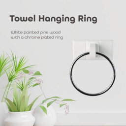 Divchi Towel Holder Black Chrome Plated Towel Rail Bath Towel Ring Wall Mounted For Kitchen Bathrooms Hand Towel Ring Accessories - thumbnail 3