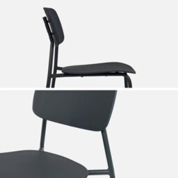 Sweeek - Folding Metal Garden Table 140 Cm + 6 Chairs, Anthracite - Amelia + Liva - thumbnail 7