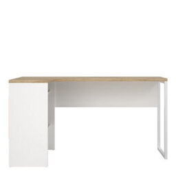 Furniture To Go Function Plus Corner Desk 2 Drawers In White And Oak  (W) 145.1 X (H) 76.8 X (D) 81Cm - thumbnail 3