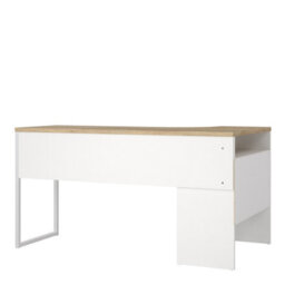 Furniture To Go Function Plus Corner Desk 2 Drawers In White And Oak  (W) 145.1 X (H) 76.8 X (D) 81Cm - thumbnail 5