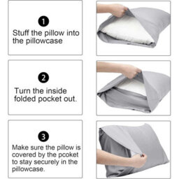 Oxford Homeware Plain Dyed Pillowcase 2 Pair (W)50X(L)75 Cm-Soft Breathable Easy Care Standard Bed Pillow Covers Silver(Pack Of 4) - thumbnail 4