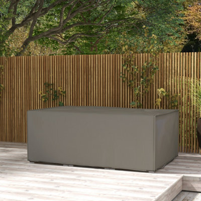 Outsunny 210X140X80Cm Uv Rain Protective Cover For Garden Rattan Furniture Grey - image 1