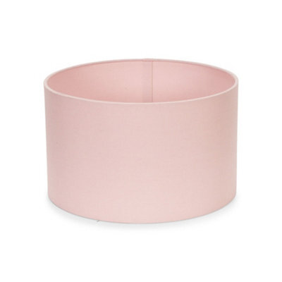 Valuelights Reni Blush Fabric Drum Ceiling Lamp Shade (D)25Cm - image 1
