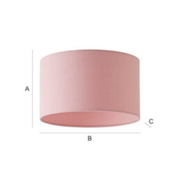 Valuelights Reni Blush Fabric Drum Ceiling Lamp Shade (D)25Cm - thumbnail 8