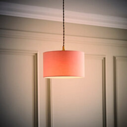 Valuelights Reni Blush Fabric Drum Ceiling Lamp Shade (D)25Cm - thumbnail 2