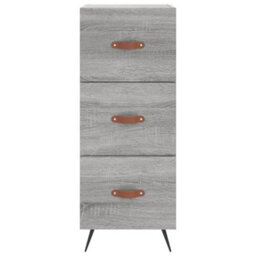 Berkfield Highboard Grey Sonoma 34.5X34X180 Cm Engineered Wood - thumbnail 6