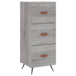 Berkfield Highboard Grey Sonoma 34.5X34X180 Cm Engineered Wood - thumbnail 5