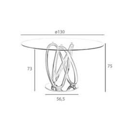 Angel Cerda Stylish Round Tempered Glass And Walnut Dining Table For Modern Homes - thumbnail 7