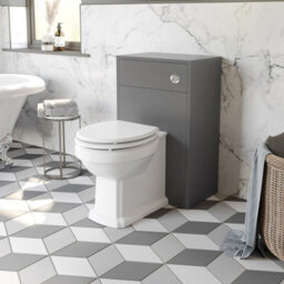 Affine Vanity Unit Back To Wall Toilet Shelf Storage Combination Grey Furniture 1820mm - thumbnail 9