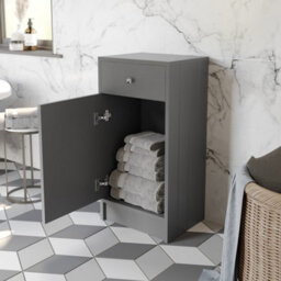 Affine Vanity Unit Back To Wall Toilet Shelf Storage Combination Grey Furniture 1820mm - thumbnail 7