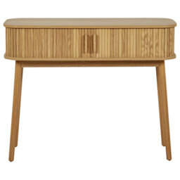 Wyld and Coco Luxewood Console Table With Sliding Cabinet And Solid Pine Legs, Light Brown, 100 X 35 Cm - thumbnail 4
